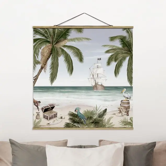 Eroberung der Karibik Stoffbild mit Posterleisten Must-Have