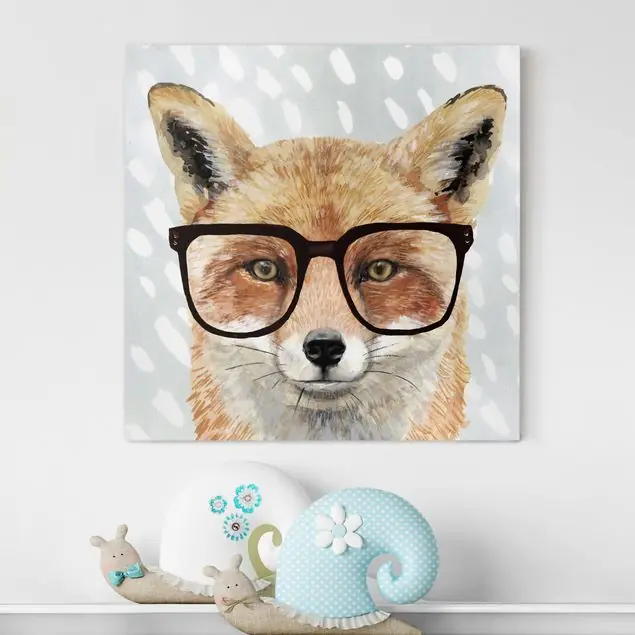 Bebrillte Tiere - Fuchs Leinwandbild – Canvas Sofort Bestellen