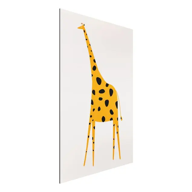 Gelbe Giraffe Alu-Dibond Bild Finale Aktion