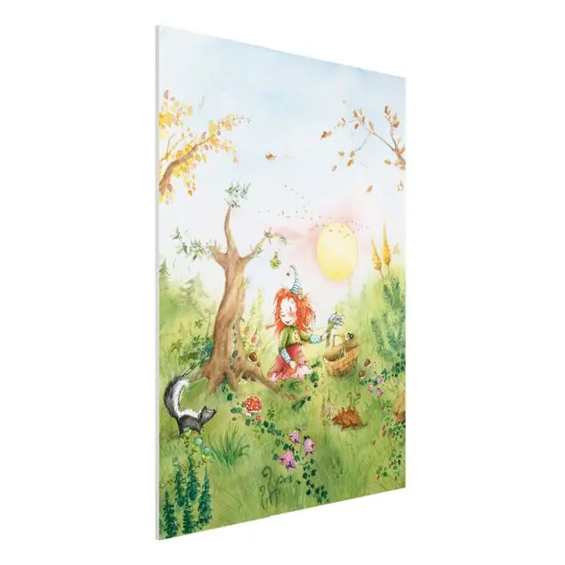 Frida sammelt Kräuter Forexbild - Hochformat 3:4 Heißes Angebot