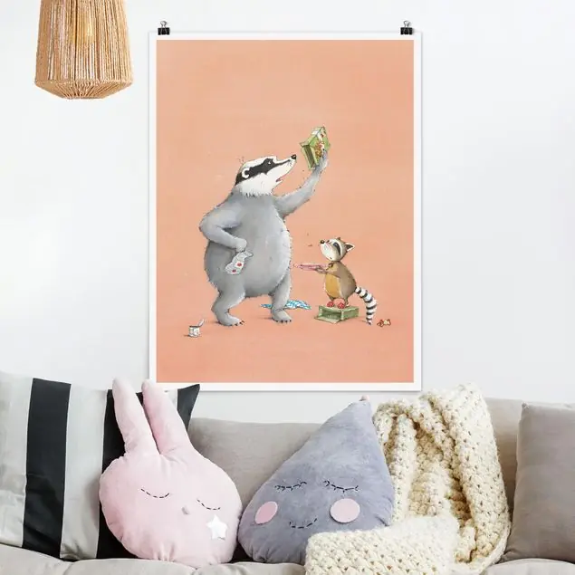 Wassili Waschbär - Wassili Vorräte sind leer Poster - Hochformat Kostenloser Rückversand