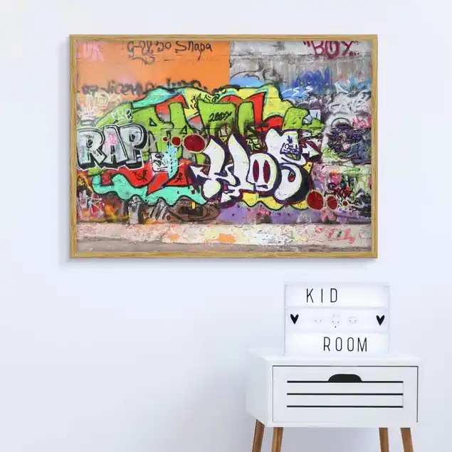 Jetzt Bestellen Graffiti Wall Bild mit Rahmen - Querformat