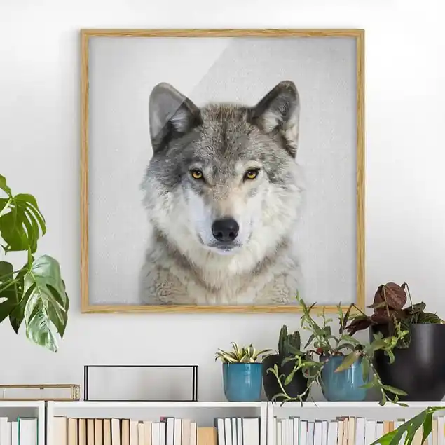 Wolf Wendelin Bild mit Rahmen Kostenfreie Lieferung