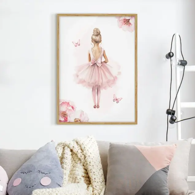 Preiswert Kleine Ballerina Bild mit Rahmen
