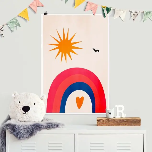 Sonnenschein und Regenbogen Poster Günstig