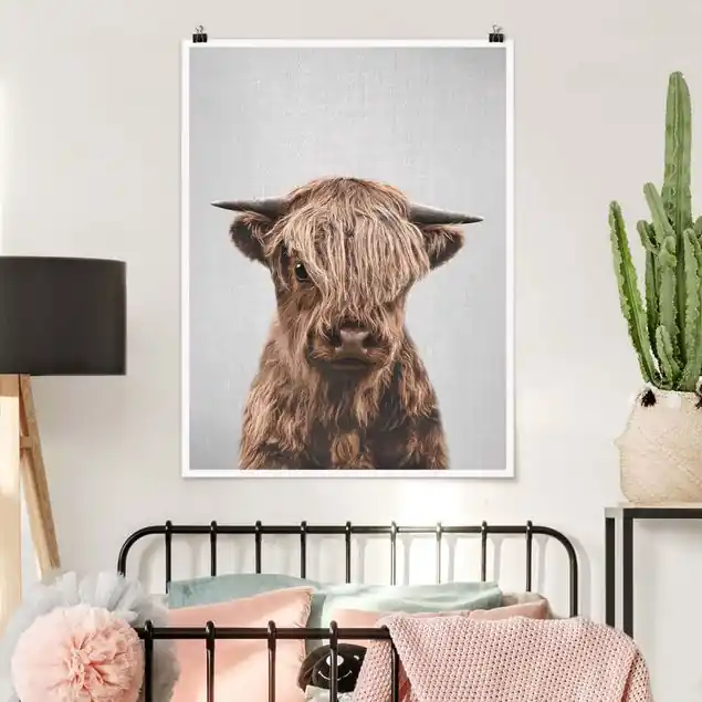 Baby Hochlandrind Henri Poster Aktuell