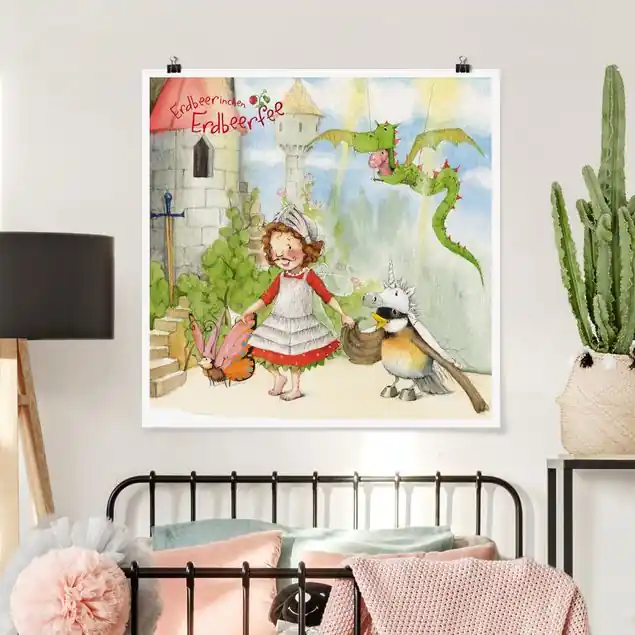 Super-Preis Erdbeerinchen Erdbeerfee - Theaterspiel Poster - Quadrat