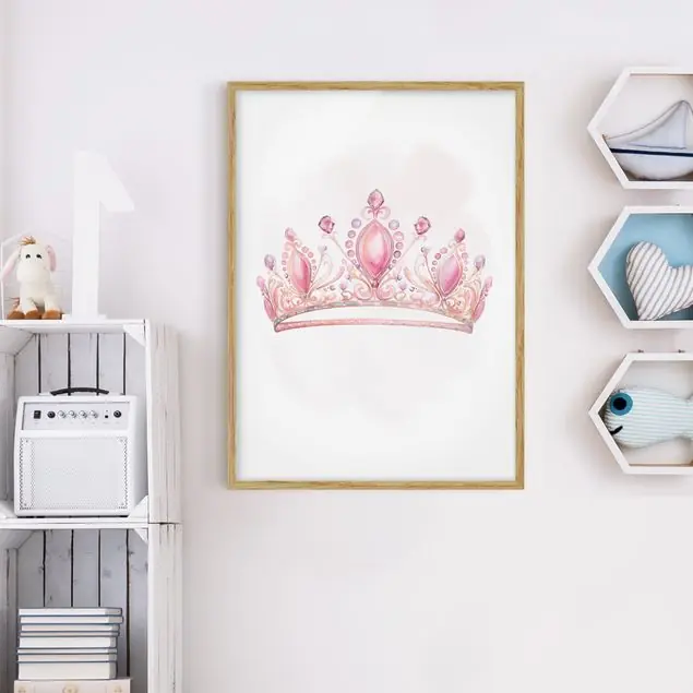 Sofort Bestellen Rosa Krone Bild mit Rahmen