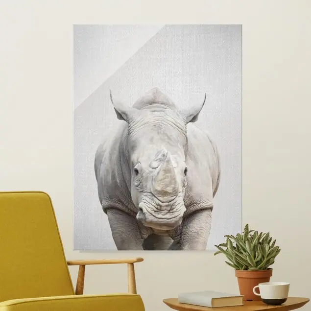 Preisknaller Nashorn Nora Glasbild