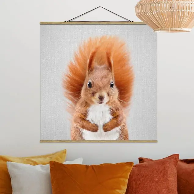 Eichhörnchen Elisabeth Stoffbild Super-Preis