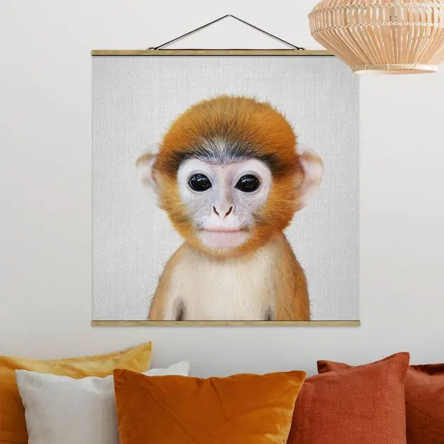 Baby Affe Anton Stoffbild Günstig