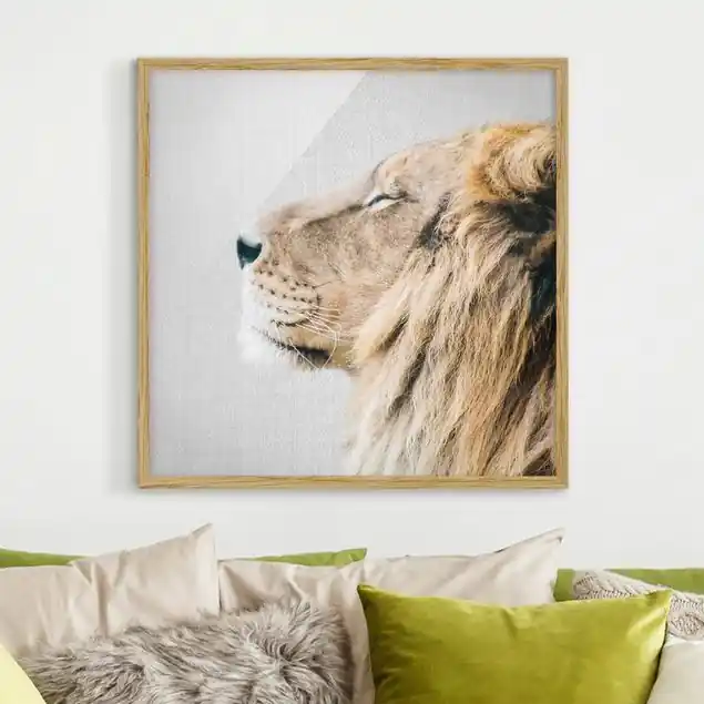 Löwe Leopold Bild mit Rahmen Neue Ware