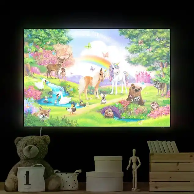 Animal Club International - Zauberwald mit Einhorn LED-Wechselbild Kostenloser Versand