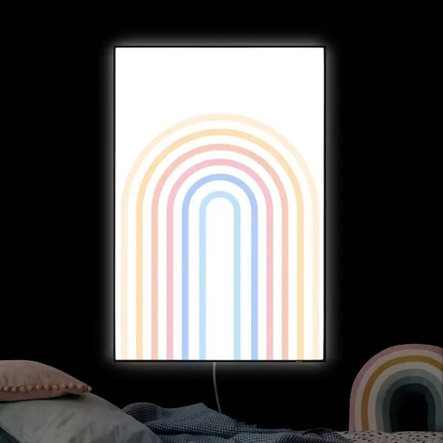 Pastell Regenbogen LED-Wechselbild Neuheit