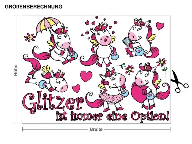 Steinbeck - Pegatussi mit Glitzer Wandtattoo Sichere Zahlung