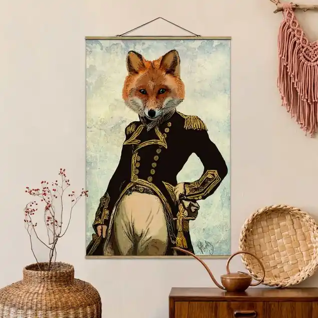 Tierportrait - Fuchsadmiral Stoffbild - Hochformat Sonderaktion
