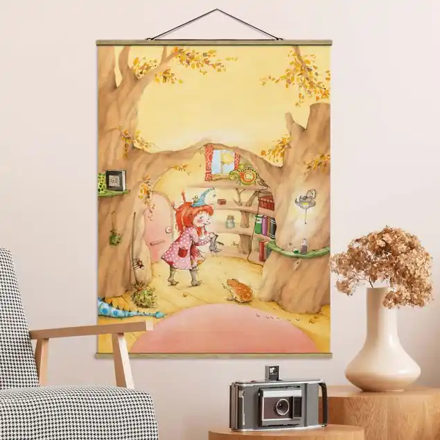 Kracherpreis Frida sucht ihre Sachen Stoffbild - Hochformat