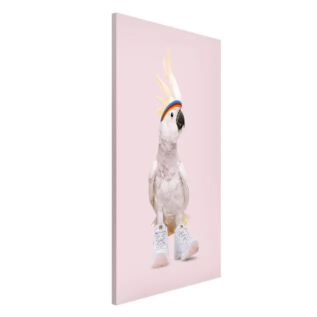Sofort Bestellen Kakadu mit Schuhen Magnettafel - Hochformat 3:4