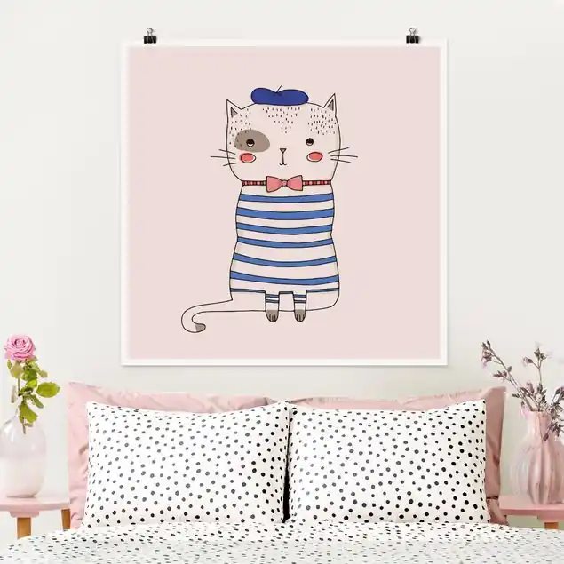 Katze in Frankreich Poster Neu Im Sortiment