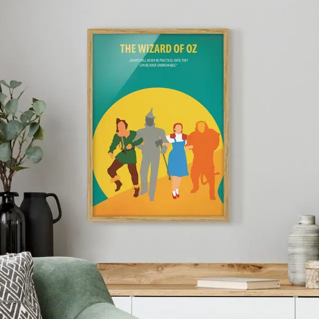 Filmposter The Wizard of Oz Bild mit Rahmen - Hochformat Kostenfreie Lieferung