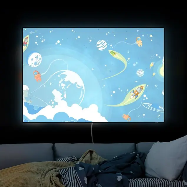 No.MW16 Buntes Weltraumtreiben LED-Wechselbild Nur Heute