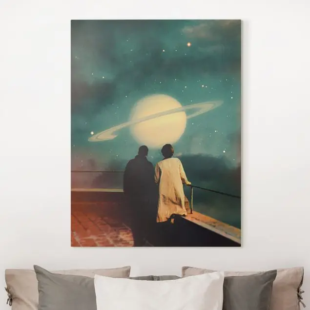 Letzte Chance Retro Collage - Gemeinsam durch den Sturm Leinwandbild – Canvas
