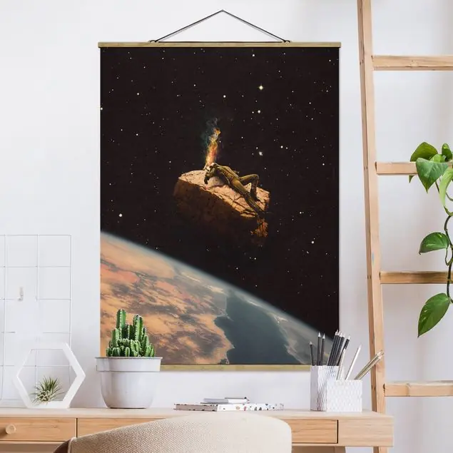 Kostenloser Rückversand Retro Collage - Überleben Stoffbild