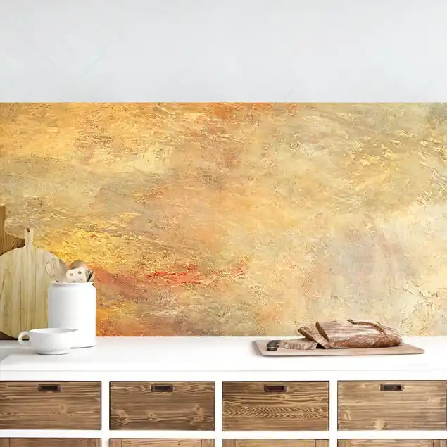Neue Ware Joseph Mallord William Turner - Sonnenuntergang über einem See Küchenrückwand • selbstklebend • Spritzschutz • wasserfest • glänzend • 0,35 mm • hergestellt in Deutschland