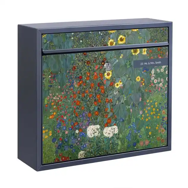 Jetzt Kaufen Gustav Klimt - Garten Sonnenblumen                               Briefkasten mit eigenem Text