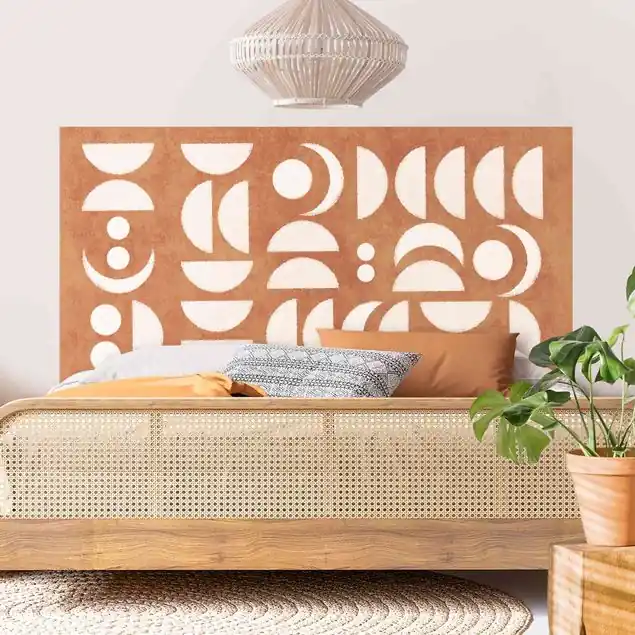 Jetzt Bestellen Abstrakte Monde terracotta Kopfteil Bett
