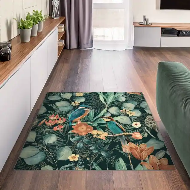 Blumenparadies Eisvogel und Kolibri Teppich Wochenendangebot