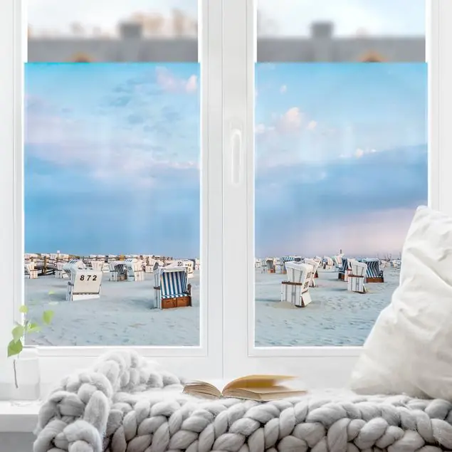 Strandkörbe an der Nordsee Fensterfolie Jetzt Bestellen