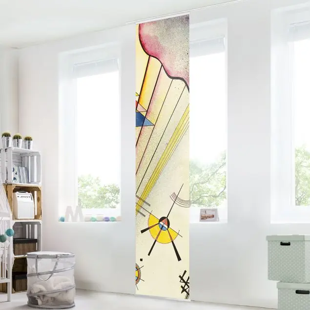 Abverkauf Wassily Kandinsky - Deutliche Verbindung Schiebegardine Set