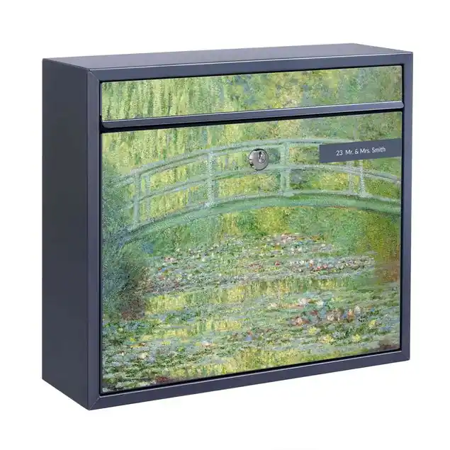 Claude Monet - Japanische Brücke Briefkasten mit eigenem Text Online Kaufen