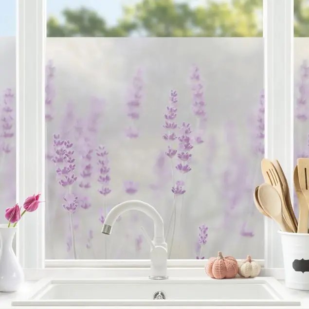 Sofort Bestellen Sommer im Lavendelfeld                               Fensterfolie