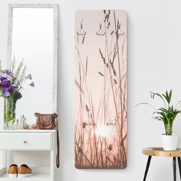 Solange Der Vorrat Reicht Ein traumhafter Sommerabend                               Designpaneel Wandgarderobe • inkl. großes Haken-Set • hergestellt in Deutschland • platzsparend • besonderer Eyecatcher