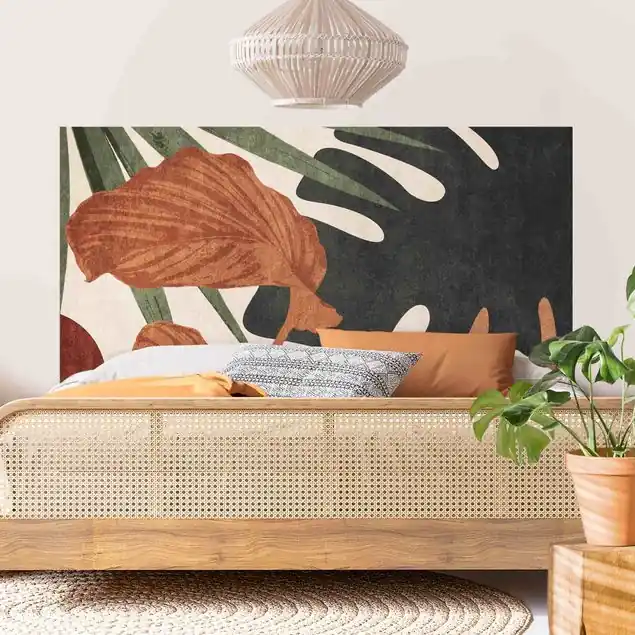Sale Tropische Boho Blätter Kopfteil Bett