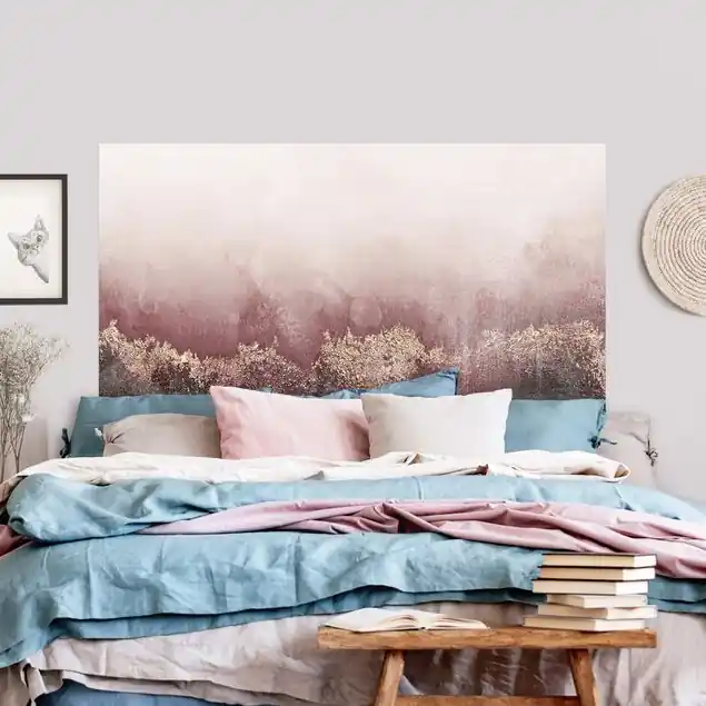Goldene Dämmerung Rosa Kopfteil Bett Neu