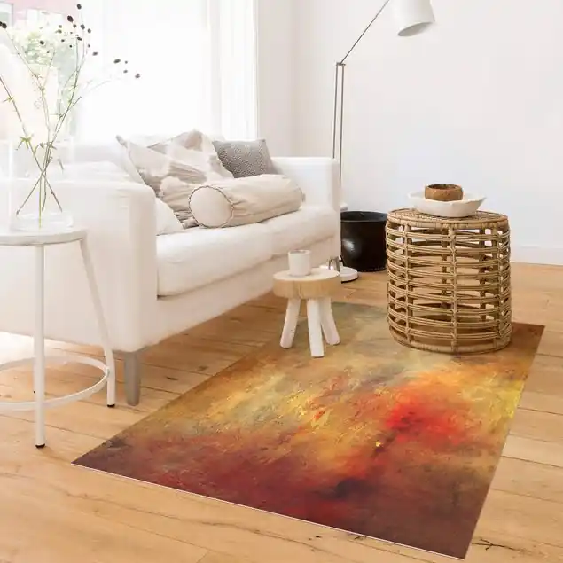 Super-Preis Joseph Mallord William Turner - Sonnenuntergang über einem See Premium Vinylteppich 2,2 mm • hergestellt in Deutschland • glatt • abwaschbar • ideal für Haushalte mit Tieren