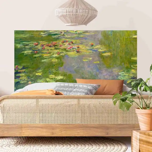 Geprüft Claude Monet - Grüne Seerosen Kopfteil Bett