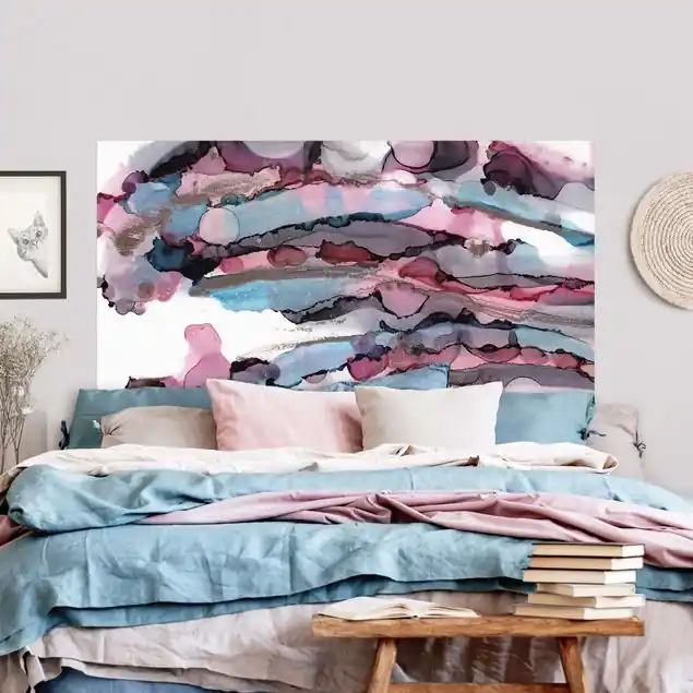 Wellenreiten in Violett mit Roségold Kopfteil Bett Bestseller