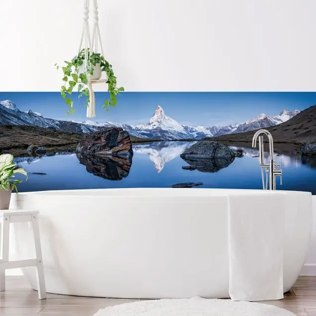 Heißes Angebot Stellisee vor dem Matterhorn Wandverkleidung Bad