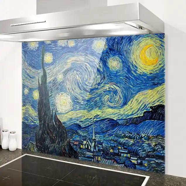 Vincent van Gogh - Sternennacht Spritzschutz Neu Im Sortiment
