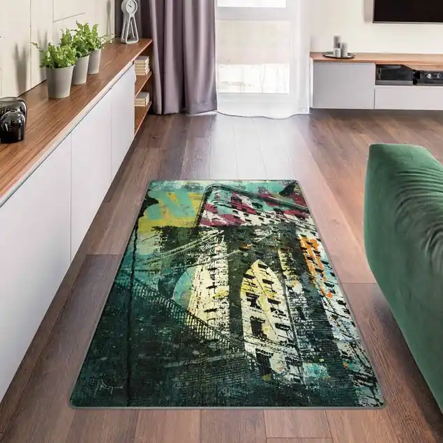 NY Graffiti Iron Flat Building Teppich Markenprodukt