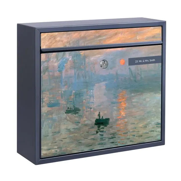 Claude Monet - Impression Briefkasten mit eigenem Text Schneller Versand