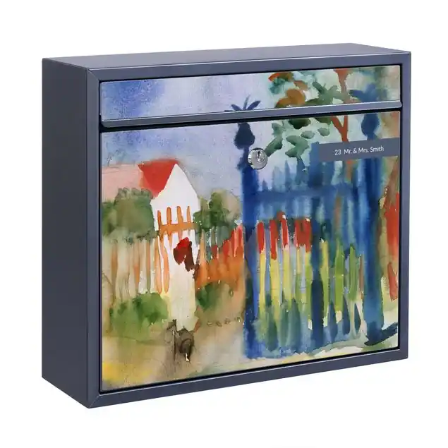 August Macke - Saint Germain und Gartentor Briefkasten mit eigenem Text Neu