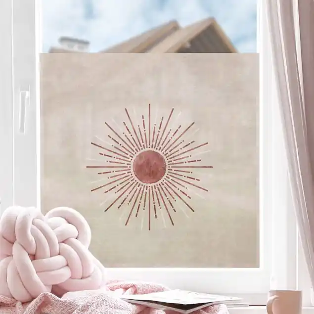 Boho Sonne I                               Fensterfolie Nur Für Kurze Zeit