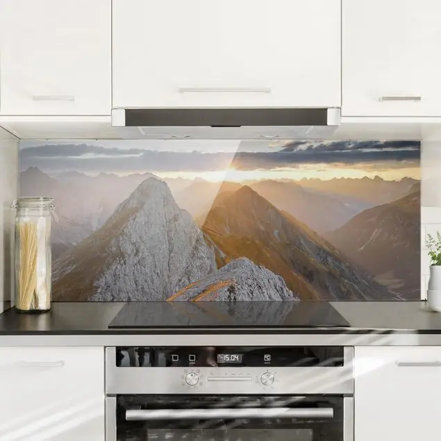 Lechtaler Alpen Glas Spritzschutz - Panorama Meistverkauft