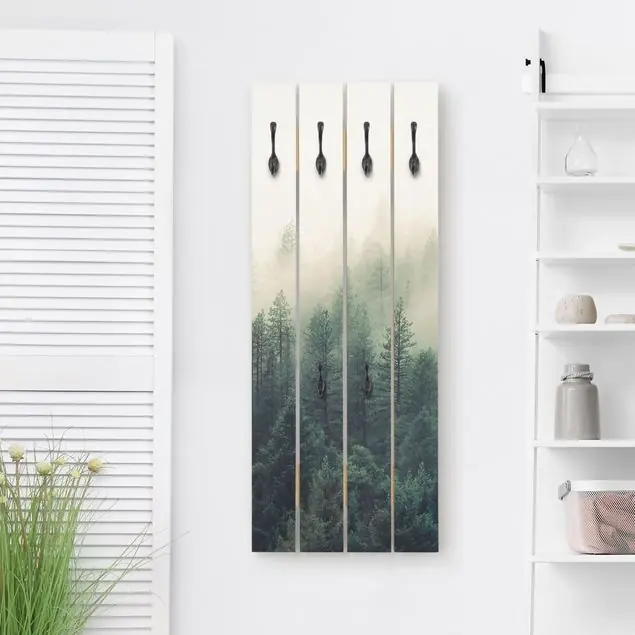 Kracherpreis Wald im Nebel Erwachen Wandgarderobe