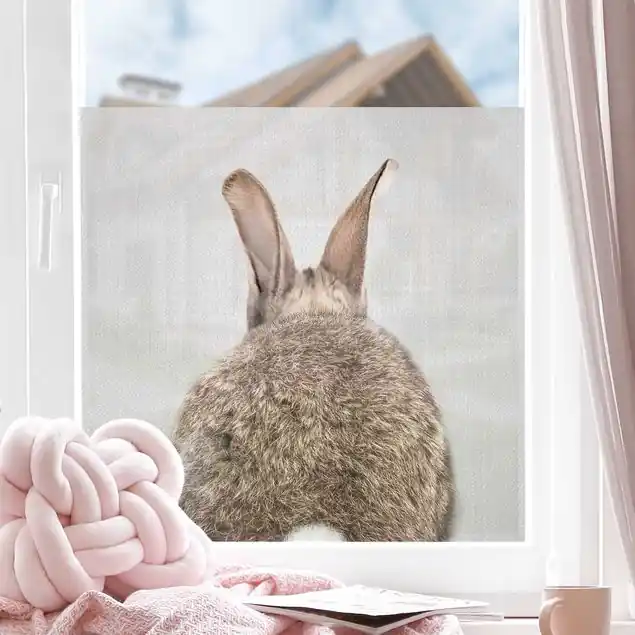 Preisreduziert Hase von hinten Fensterfolie